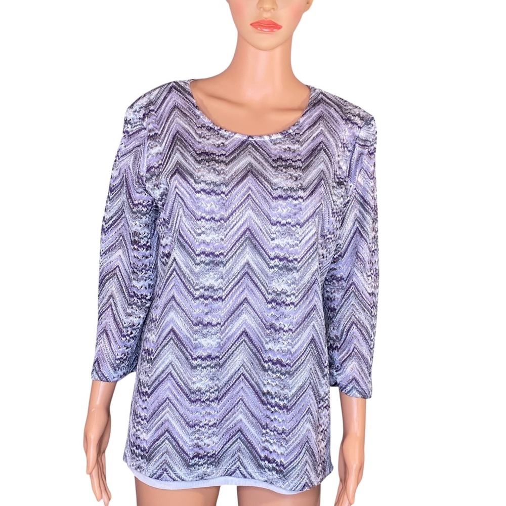 Alfred Dunner  Chevron Blouse